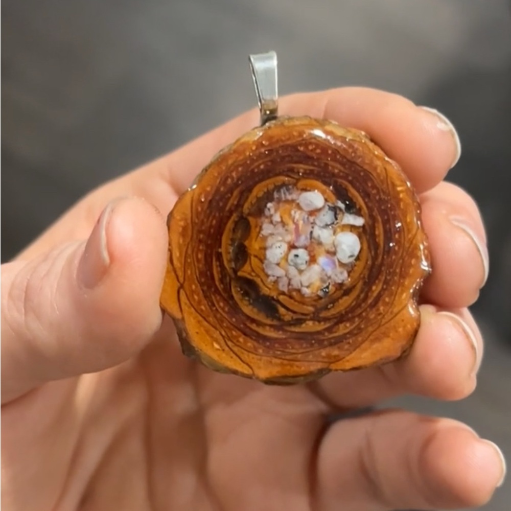 Moonstone chip Third Eye Pine Cone